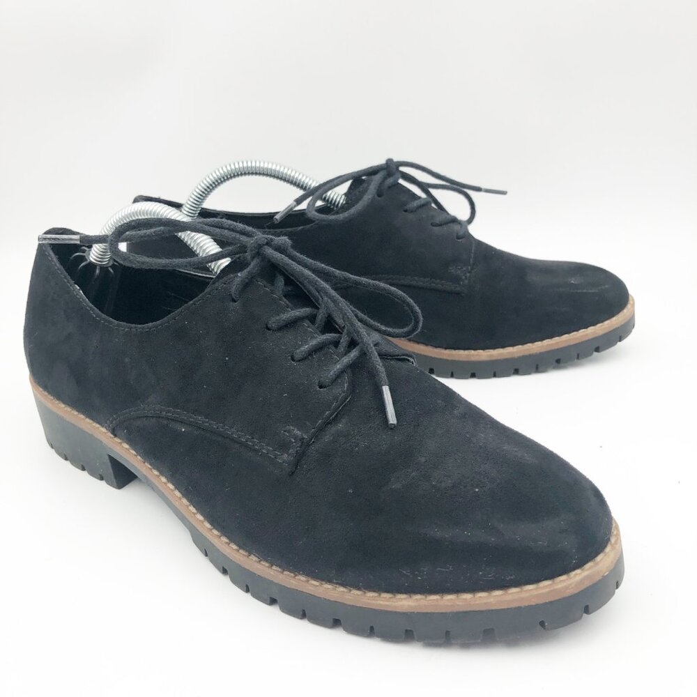 XAPPEAL Hayes Black Suede Oxford Loafer Office Dress Shoes Womens 8.5
